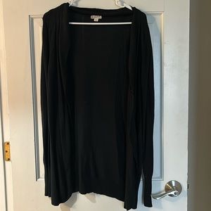 Merona lightweight open front black cardigan